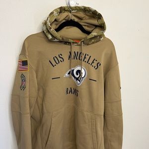 Large dri fit Camo LA Chargers PullOver Sweat shirt.